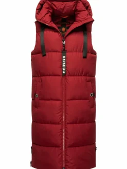 Navahoo Jacken & Westen*Damen Steppweste - Schnuffelchen rot uni