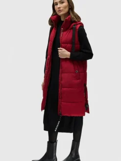 Navahoo Jacken & Westen*Damen Steppweste - Schnuffelchen rot uni