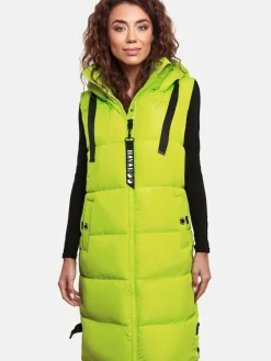 Navahoo Jacken & Westen*Damen Steppweste - Schnuffelchen grün uni