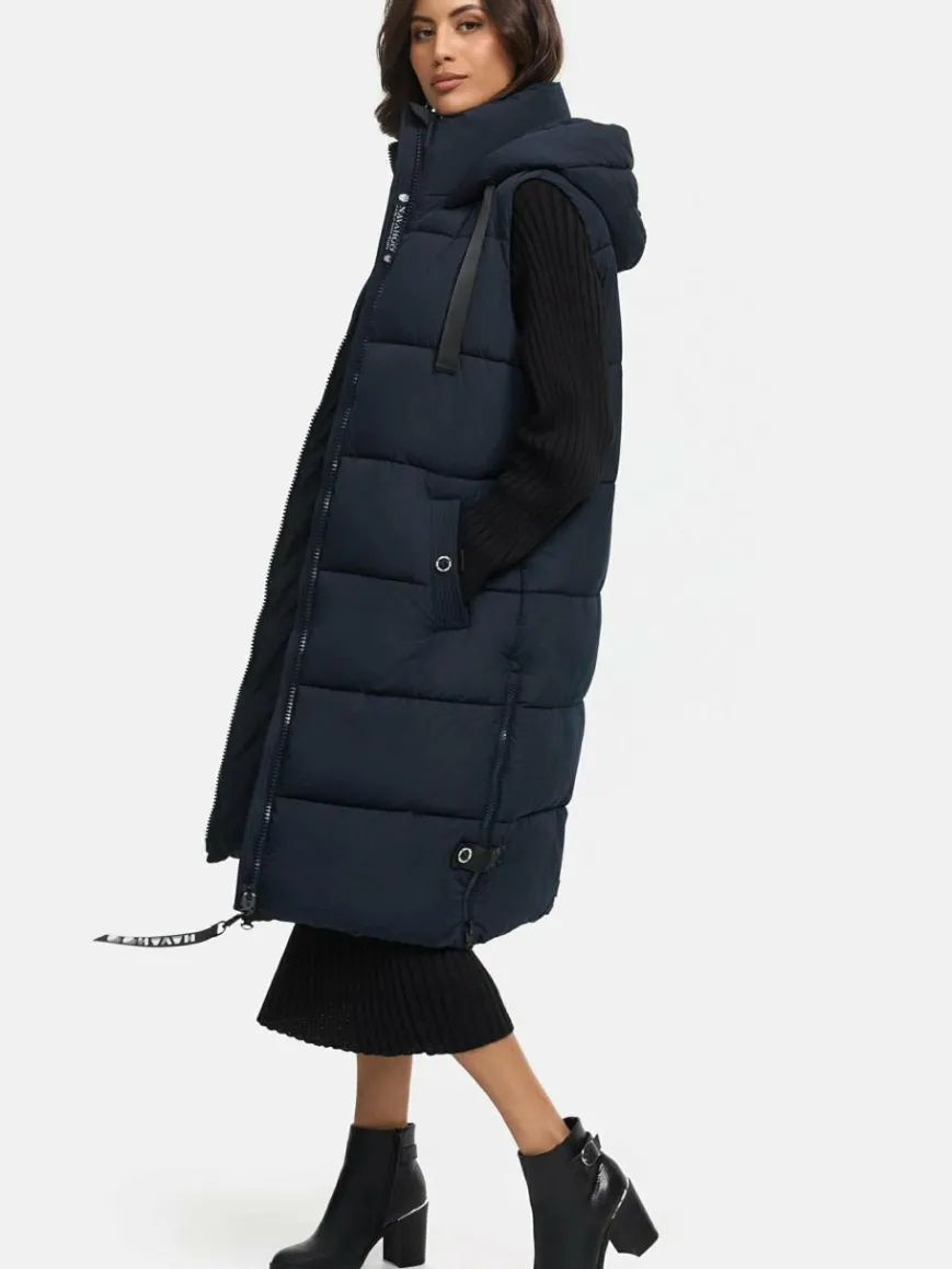 Navahoo Jacken & Westen*Damen Steppweste - Schnuffelchen marine uni