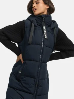 Navahoo Jacken & Westen*Damen Steppweste - Schnuffelchen marine uni