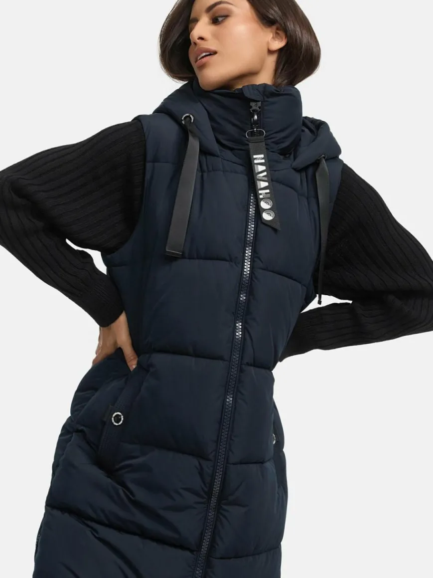 Navahoo Jacken & Westen*Damen Steppweste - Schnuffelchen marine uni