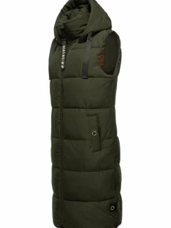 Navahoo Jacken & Westen*Damen Steppweste - Schnuffelchen oliv uni