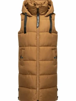 Navahoo Jacken & Westen*Damen Steppweste - Schnuffelchen camel uni