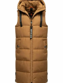 Navahoo Jacken & Westen*Damen Steppweste - Schnuffelchen camel uni