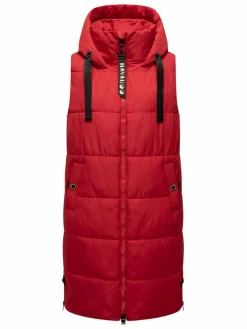 Navahoo Jacken & Westen*Damen Steppweste - Schnuffelchen rot uni