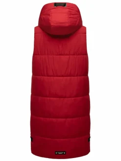 Navahoo Jacken & Westen*Damen Steppweste - Schnuffelchen rot uni