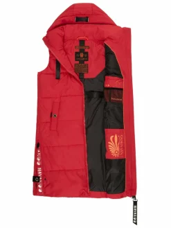 Navahoo Jacken & Westen*Damen Steppweste - Schnuffelchen rot uni