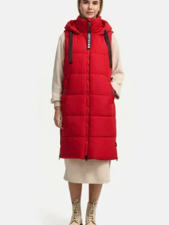 Navahoo Jacken & Westen*Damen Steppweste - Schnuffelchen rot uni