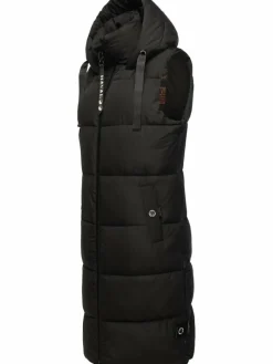 Navahoo Jacken & Westen*Damen Steppweste - Schnuffelchen schwarz uni