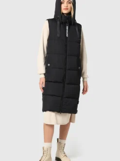 Navahoo Jacken & Westen*Damen Steppweste - Schnuffelchen schwarz uni