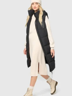 Navahoo Jacken & Westen*Damen Steppweste - Schnuffelchen schwarz uni