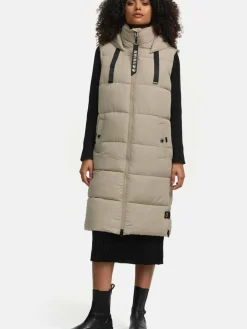 Navahoo Jacken & Westen*Damen Steppweste - Schnuffelchen grau uni