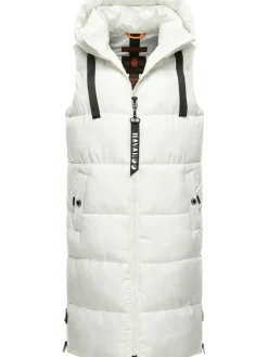 Navahoo Jacken & Westen*Damen Steppweste - Schnuffelchen weiß uni