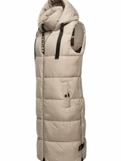 Navahoo Jacken & Westen*Damen Steppweste - Schnuffelchen taupe uni