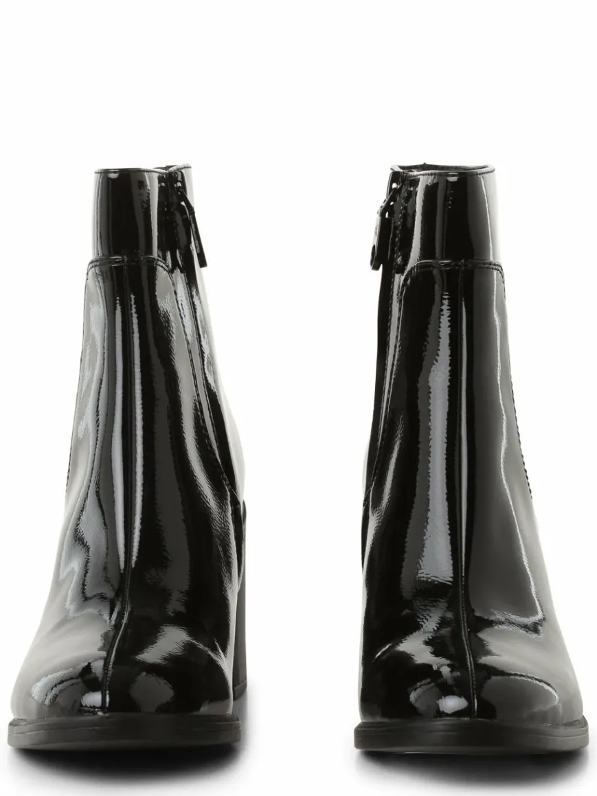 Calvin Klein Jeans Boots & Stiefeletten*Damen Stiefeletten mit Leder-Anteil schwarz uni