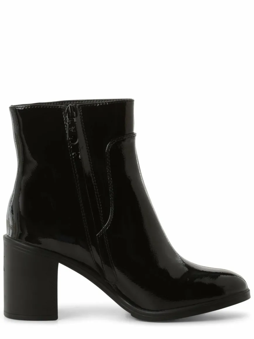 Calvin Klein Jeans Boots & Stiefeletten*Damen Stiefeletten mit Leder-Anteil schwarz uni