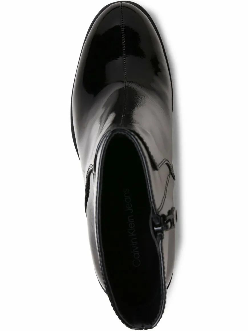 Calvin Klein Jeans Boots & Stiefeletten*Damen Stiefeletten mit Leder-Anteil schwarz uni