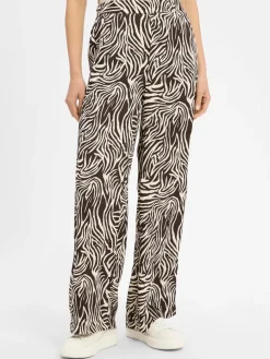 More & More Hosen*Damen Stoffhose sand schoko gemustert