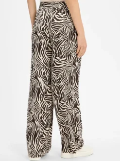 More & More Hosen*Damen Stoffhose sand schoko gemustert