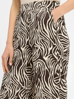 More & More Hosen*Damen Stoffhose sand schoko gemustert