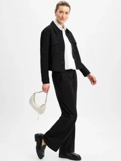 s.Oliver Hosen*Damen Stoffhose schwarz uni