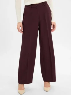 More & More Hosen*Damen Stoffhose aubergine uni