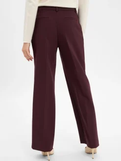More & More Hosen*Damen Stoffhose aubergine uni