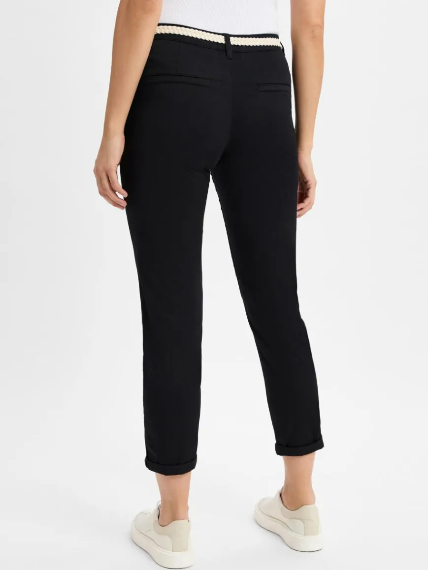 s.Oliver Hosen*Damen Stoffhose - Chino schwarz uni