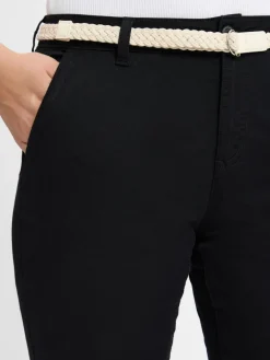 s.Oliver Hosen*Damen Stoffhose - Chino schwarz uni