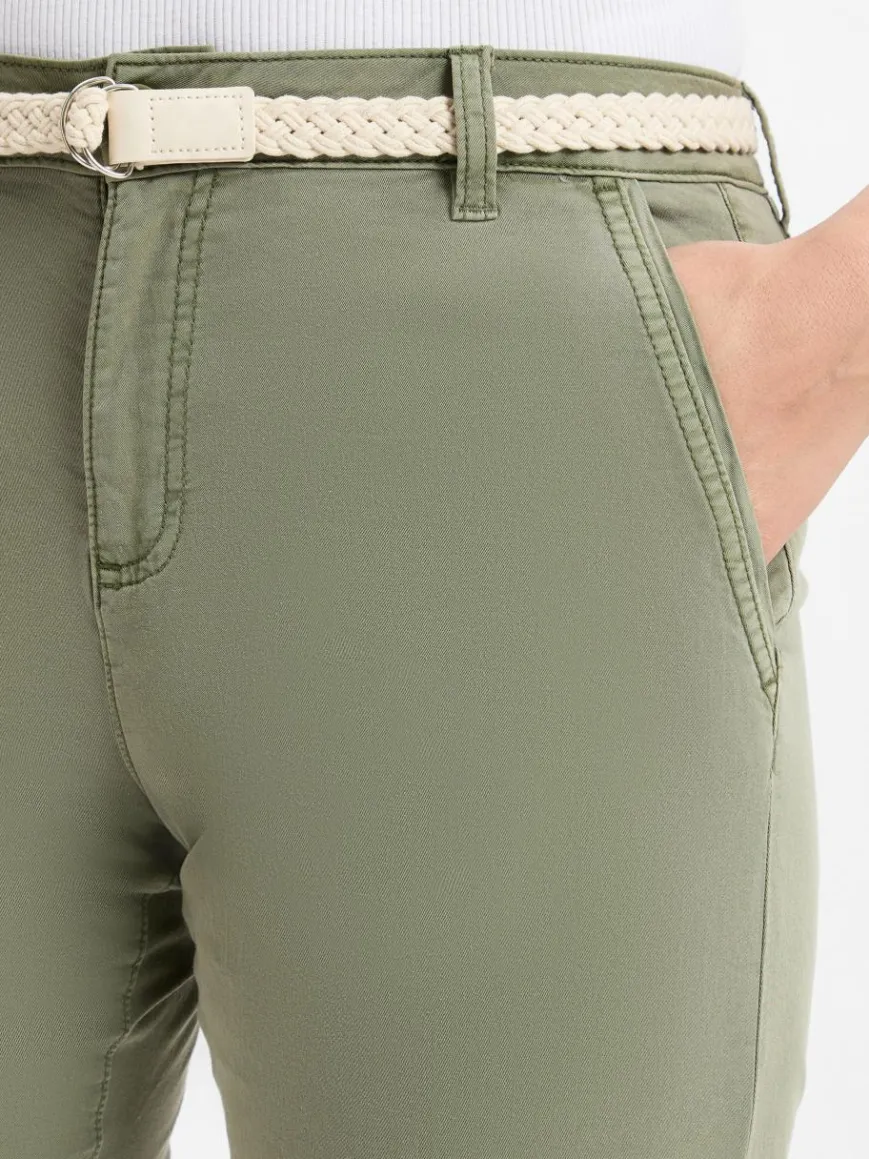 s.Oliver Hosen*Damen Stoffhose - Chino schilf uni