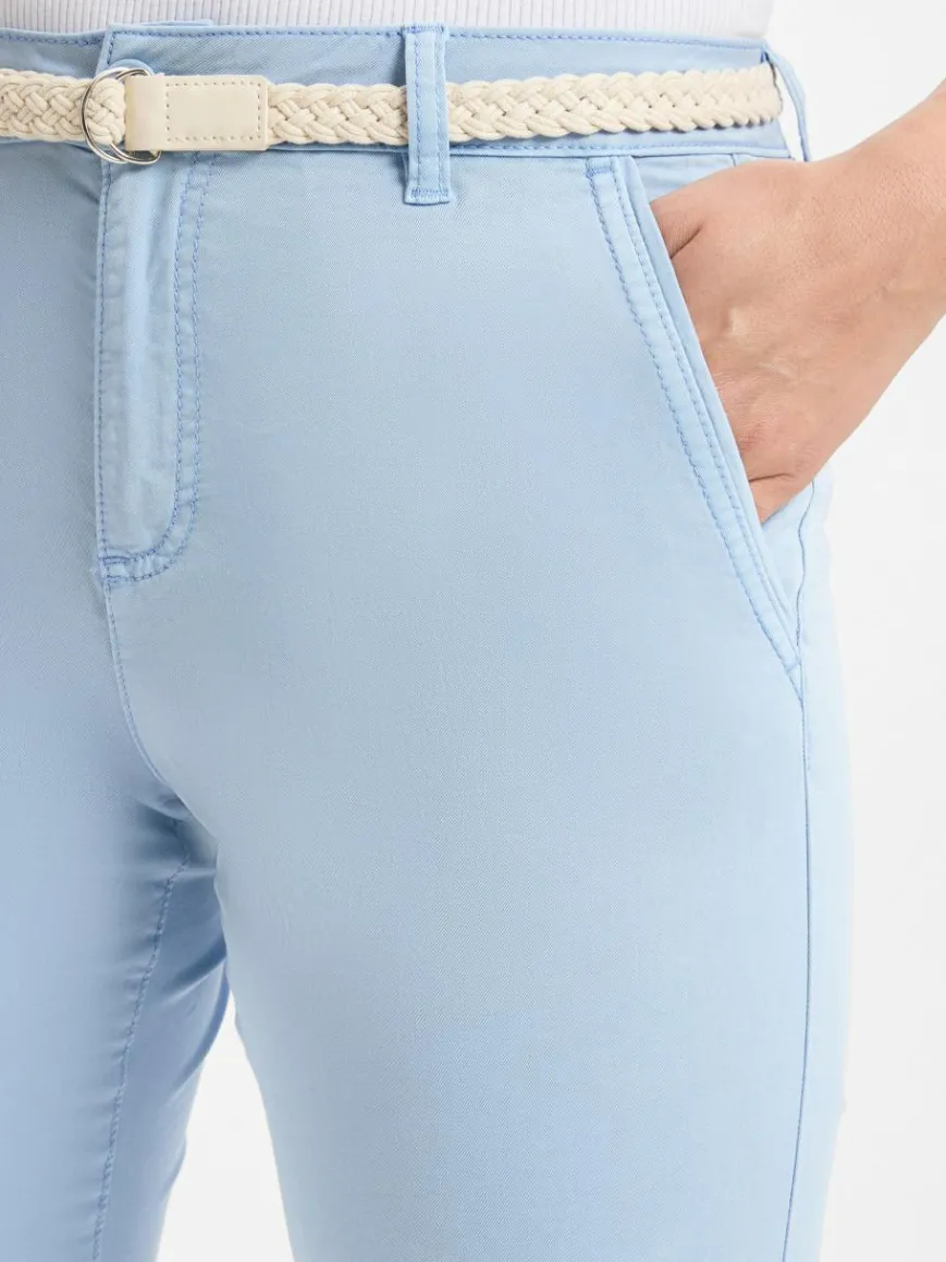 s.Oliver Hosen*Damen Stoffhose - Chino hellblau uni