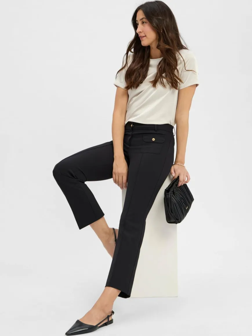 Cambio Hosen*Damen Stoffhose - Farah schwarz uni