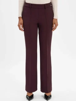 Cambio Hosen*Damen Stoffhose - Francoise aubergine uni
