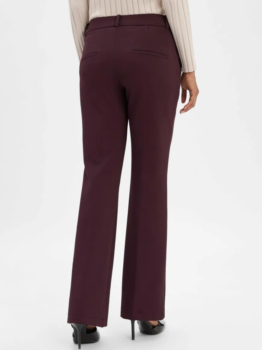 Cambio Hosen*Damen Stoffhose - Francoise aubergine uni