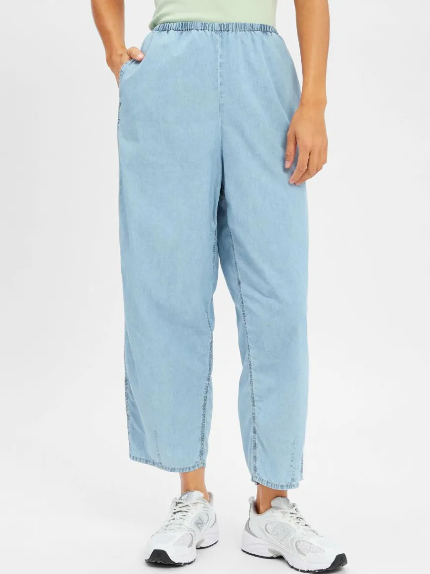 american vintage Hosen*Damen Stoffhose - Paybou light stone uni