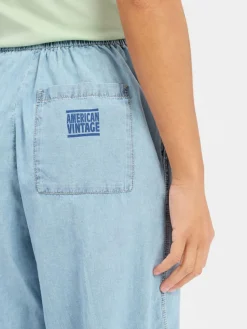 american vintage Hosen*Damen Stoffhose - Paybou light stone uni