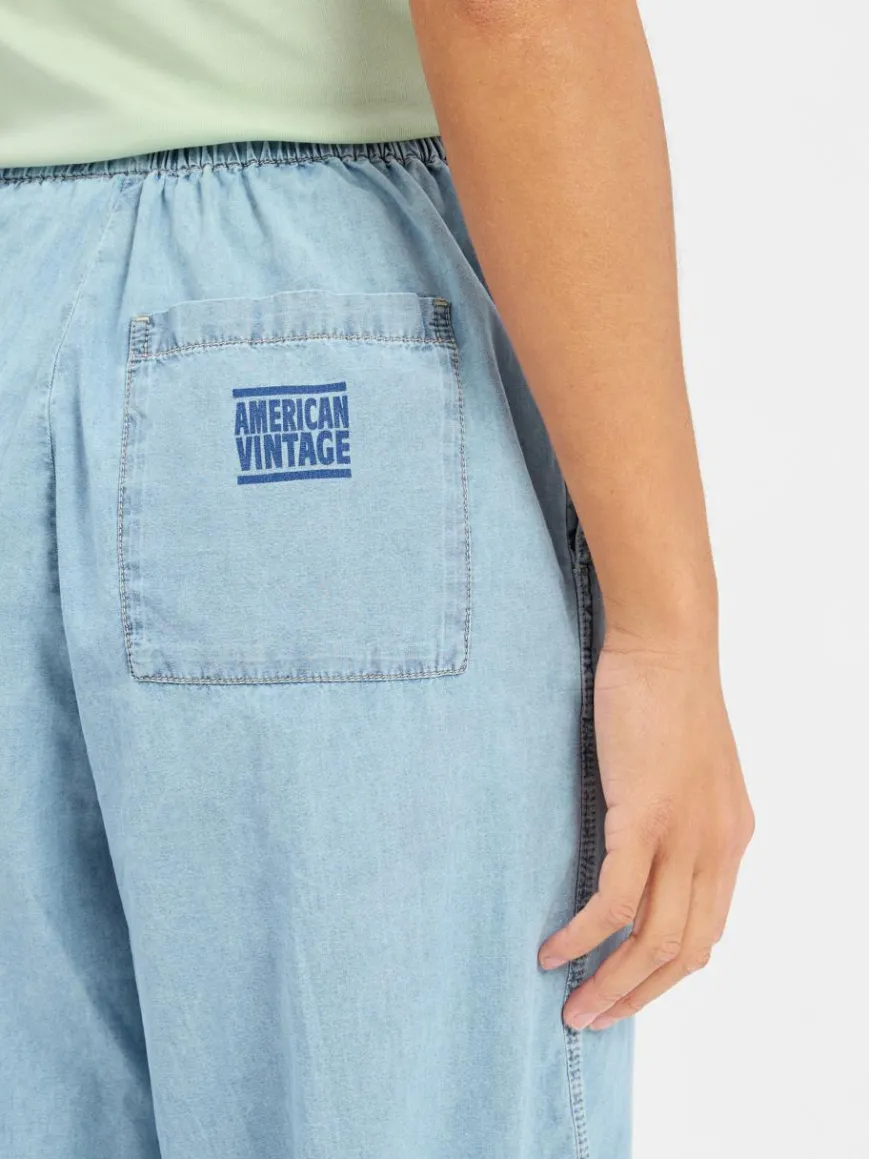 american vintage Hosen*Damen Stoffhose - Paybou light stone uni