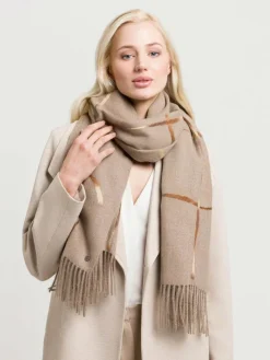 Fraas Schals & Tücher*Damen Stola braun kariert