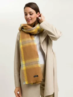 Fraas Schals & Tücher*Damen Stola camel kariert