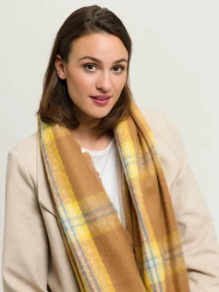 Fraas Schals & Tücher*Damen Stola camel kariert