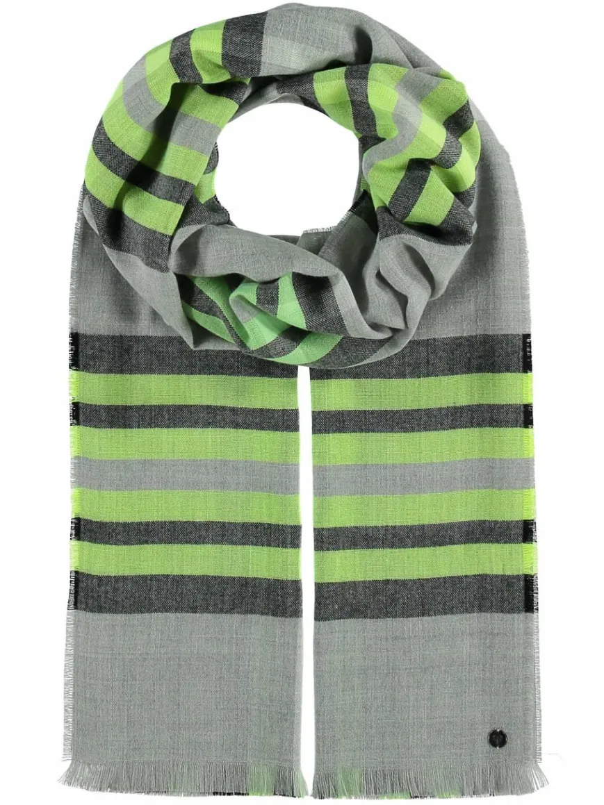 Fraas Schals & Tücher*Damen Stola silber kariert