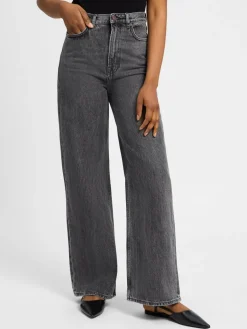 Samsøe Samsøe Jeans*Damen Straight Jeans - Rebecca anthrazit uni
