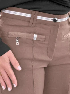 Navigazione Hosen*Damen Stretchhose braun uni