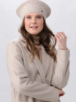 Fraas Mützen & Hüte*Damen Strick-Baskenmütze beige uni