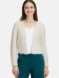 Betty & Co Pullover & Strickjacken*Damen Strick-Cardigan weiß uni