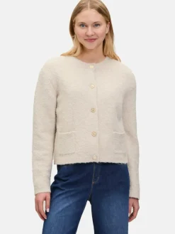 Cartoon Pullover & Strickjacken*Damen Strick-Cardigan beige uni
