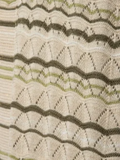 s.Oliver BLACK LABEL Pullover & Strickjacken*Damen Strick-Cardigan beige grün gestreift