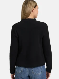 Cartoon Pullover & Strickjacken*Damen Strick-Cardigan schwarz uni