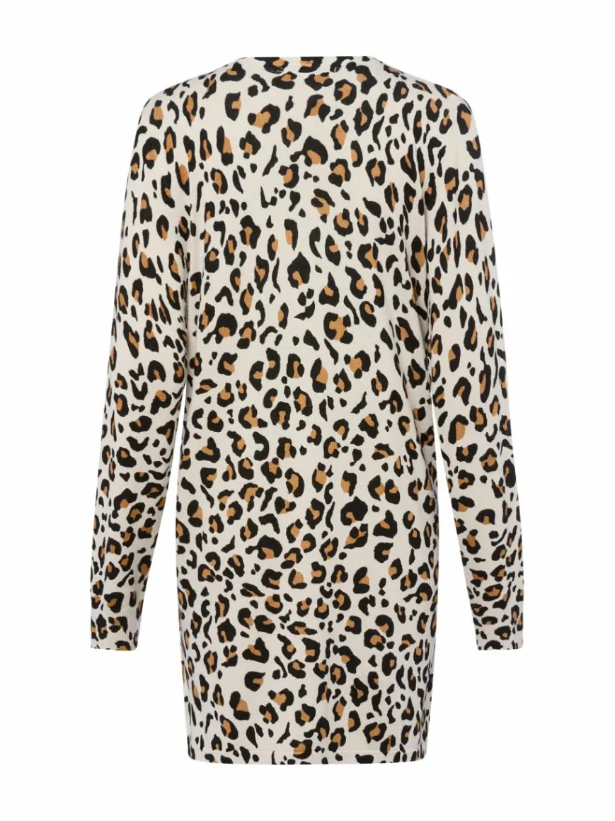 Marie Lund Pullover & Strickjacken*Damen Strickhülle ecru schwarz gemustert